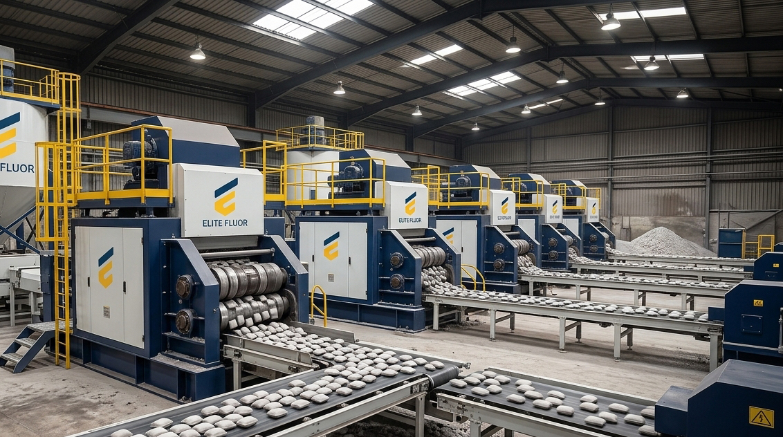 Elite Fluor’s new fluorspar briquetting unit project under development